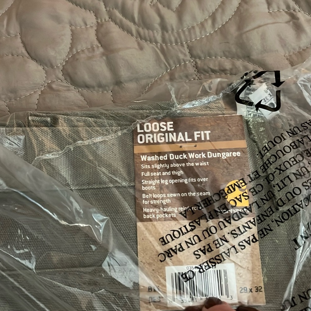 Carhartt Washed Duck Work DungareesNWT